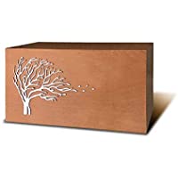 Aesthetic Urns Urna funeraria de madera para cenizas de cremación de árbol de barrido de viento urna para cenizas…